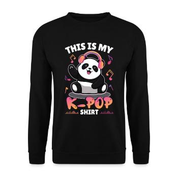 Das ist mein K-Pop Shirt - Unisex Pullover - Schwarz - Vorne - Alina (178cm) & Michal (187cm)