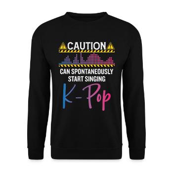 Kpop Lover Südkorea Popmusik - Unisex Pullover - Schwarz - Vorne - Alina (178cm) & Michal (187cm)