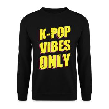 K-Pop Vibes - Unisex Pullover - Schwarz - Vorne - Alina (178cm) & Michal (187cm)