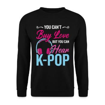 Liebe K-Pop - Unisex Pullover - Schwarz - Vorne - Alina (178cm) & Michal (187cm)