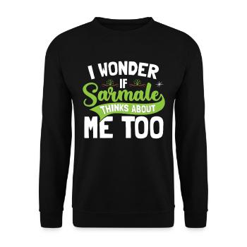 Lustiges rumänisches Essen Sarmale Rumänien - Unisex Pullover - Schwarz - Vorne - Alina (178cm) & Michal (187cm)