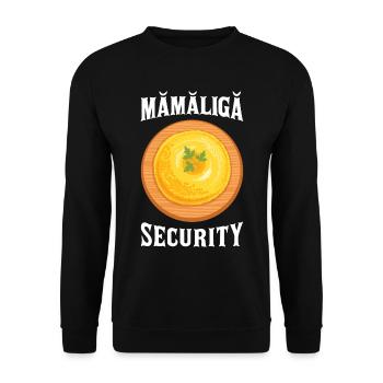 Mamaliga Sécurité Cuisine roumaine - Sweat-shirt Unisexe - noir - Devant - Alina (178cm) & Michal (187cm)