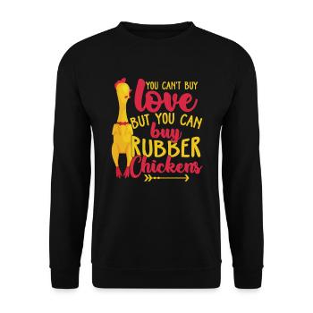Rubber Chicken - Unisex Sweatshirt - black - Front - Alina (178cm) & Michal (187cm)