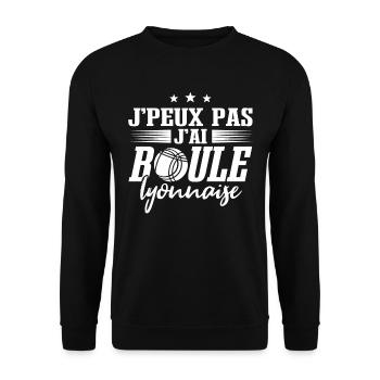 Bouliste Boule Lyonnaise Humour - Sweat-shirt Unisexe - noir - Devant - Alina (178cm) & Michal (187cm)