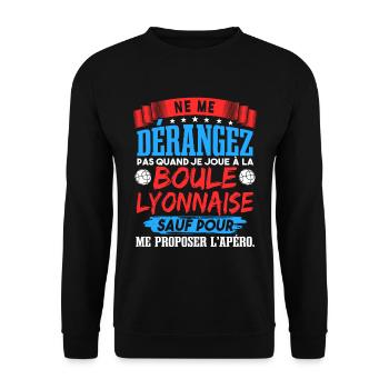 Boule Lyonnaise Bouliste - Sweat-shirt Unisexe - noir - Devant - Alina (178cm) & Michal (187cm)