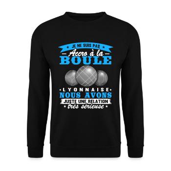 Boule Lyonnaise Cadeau amusant - Sweat-shirt Unisexe - noir - Devant - Alina (178cm) & Michal (187cm)