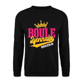 Boule Lyonnaise Queen Bouliste - Sweat-shirt Unisexe - noir - Devant - Alina (178cm) & Michal (187cm)