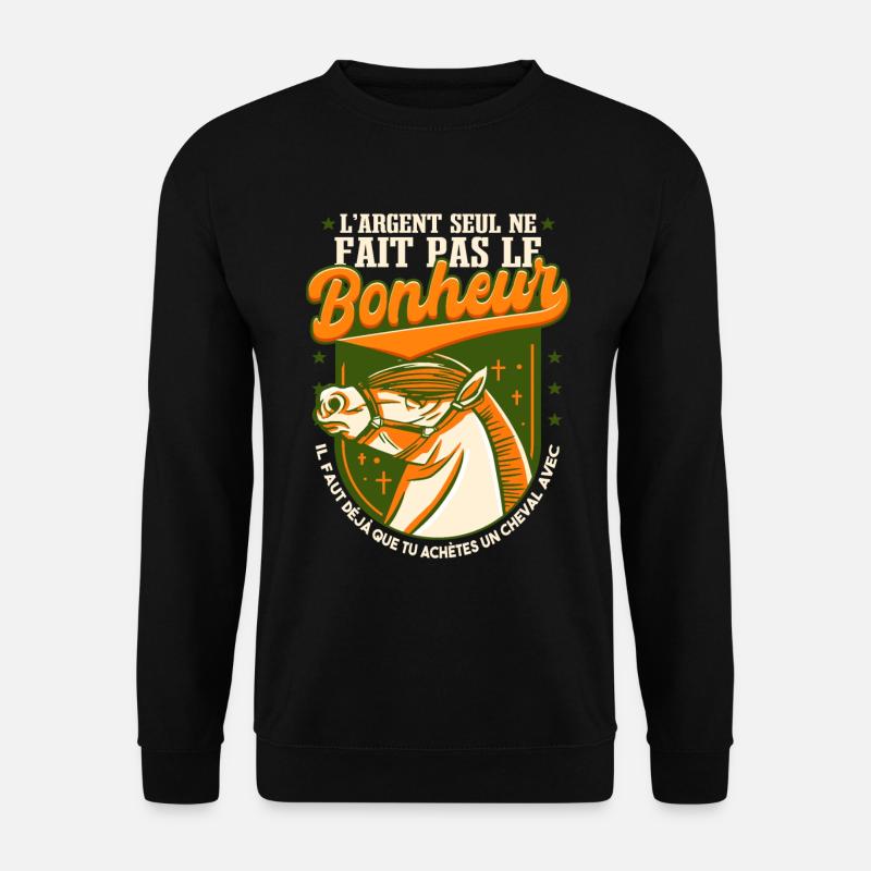 Cavalier | Cheval | Chevaux - Sweat-shirt Unisexe - noir