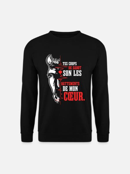 Cœur battant cheval - Sweat-shirt Unisexe - noir