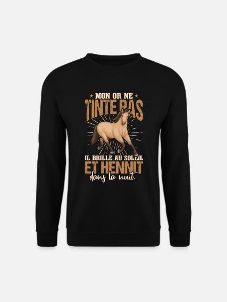 Équitation Cheval - Sweat-shirt Unisexe - noir