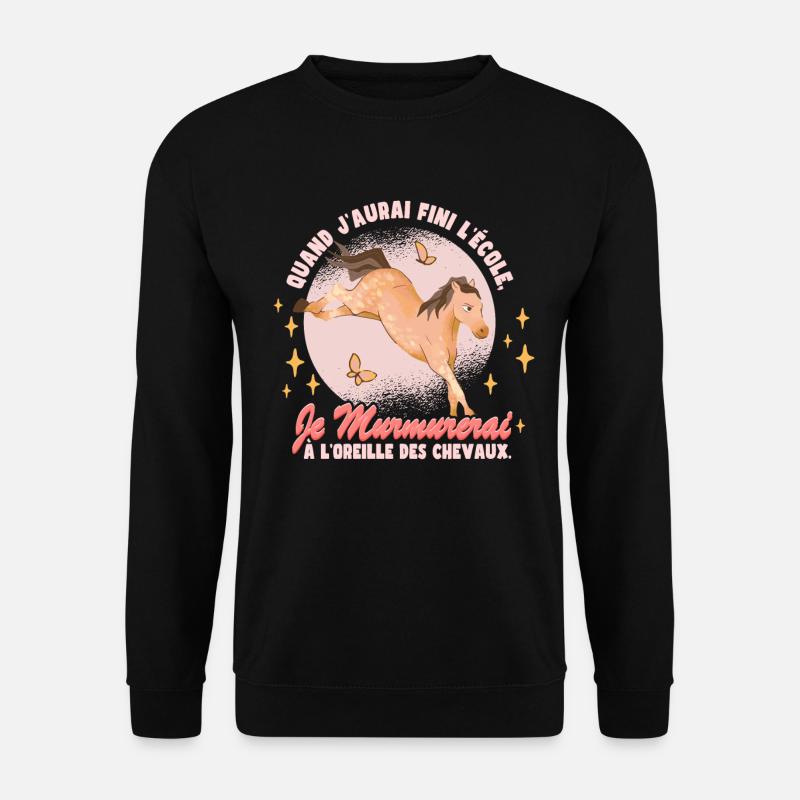 Chevaux | Cavalière de cheval - Sweat-shirt Unisexe - noir