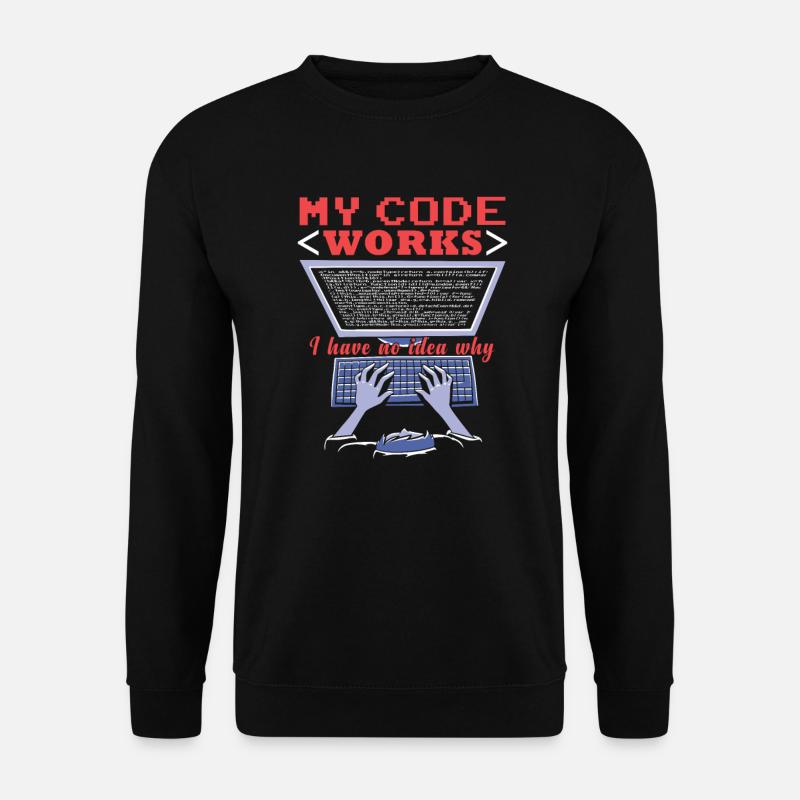Fuuny Coder Programmierer - Unisex Pullover - Schwarz