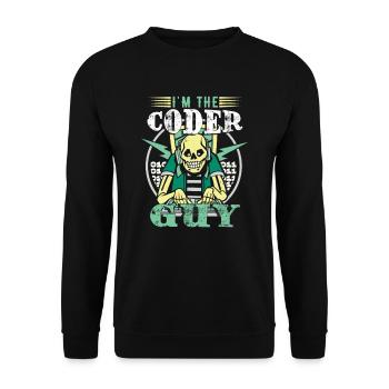 I'm The Coder Guy - Unisex Sweatshirt - black - Front - Alina (178cm) & Michal (187cm)