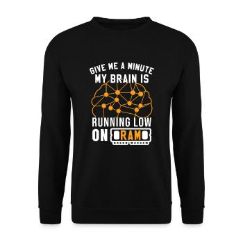 Funny Software Developer Coding Programming - Unisex Sweatshirt - black - Front - Alina (178cm) & Michal (187cm)