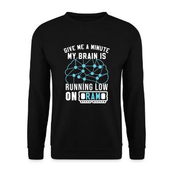 IT Support - Unisex Sweatshirt - black - Front - Alina (178cm) & Michal (187cm)