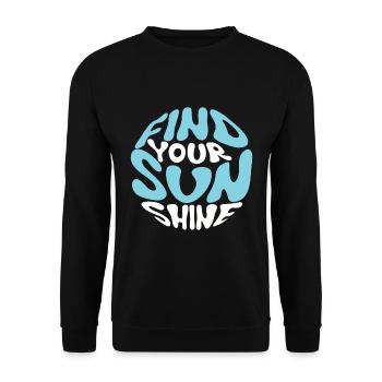 Find Your Sunshine - Unisex Pullover - Schwarz - Vorne - Alina (178cm) & Michal (187cm)