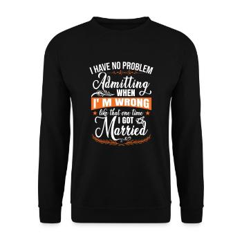 Funny Divorce Women - Unisex Sweatshirt - black - Front - Alina (178cm) & Michal (187cm)