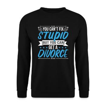 You Can Get A Divorce - Unisex Sweatshirt - black - Front - Alina (178cm) & Michal (187cm)