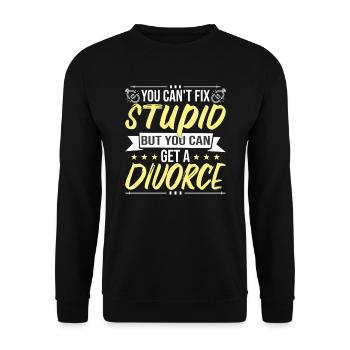 Funny Divorce - Unisex Sweatshirt - black - Front - Alina (178cm) & Michal (187cm)