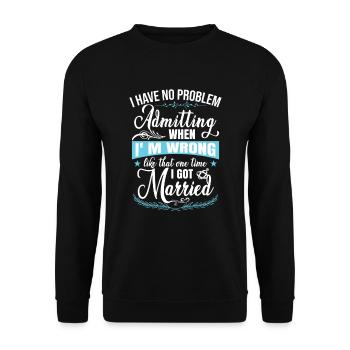 Funny Divorced Party - Unisex Sweatshirt - black - Front - Alina (178cm) & Michal (187cm)