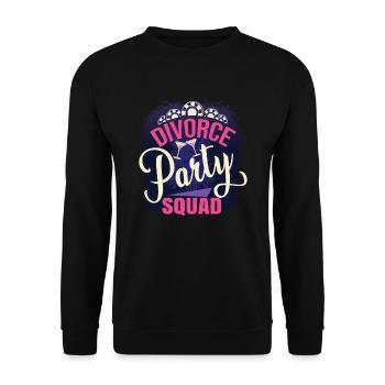 Divorce Party Squad - Unisex Sweatshirt - black - Front - Alina (178cm) & Michal (187cm)