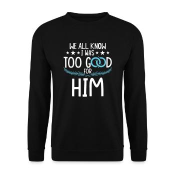 Just Divorced - Unisex Sweatshirt - black - Front - Alina (178cm) & Michal (187cm)