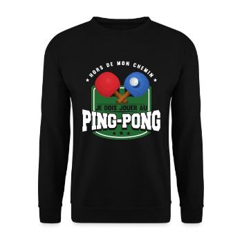 Je dois jouer au ping-pong - Sweat-shirt Unisexe - noir - Devant - Alina (178cm) & Michal (187cm)