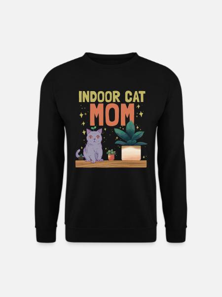 Maman chat d’intérieur - Sweat-shirt Unisexe - noir