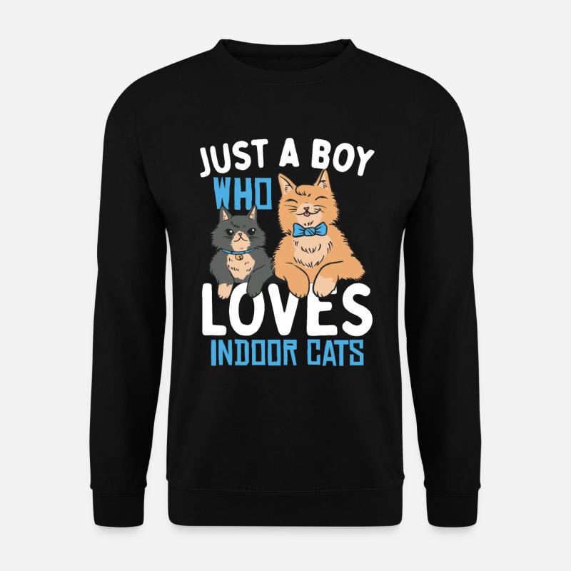 Chat d’intérieur pour enfants - Sweat-shirt Unisexe - noir