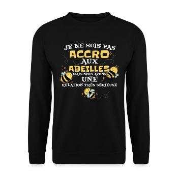 Femmes abeilles vêtements apiculteurs - Sweat-shirt Unisexe - noir - Devant - Alina (178cm) & Michal (187cm)