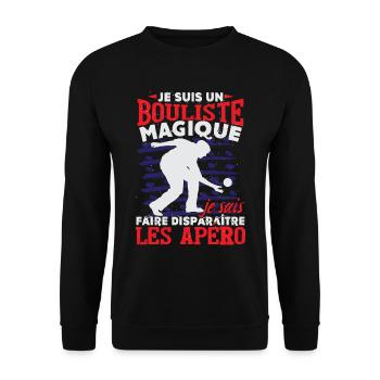Je Suis Un Bouliste Magique - Sweat-shirt Unisexe - noir - Devant - Alina (178cm) & Michal (187cm)