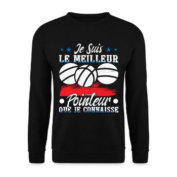Je Suis Le Meilleur Pointeur - Sweat-shirt Unisexe - noir - Devant - Alina (178cm) & Michal (187cm)