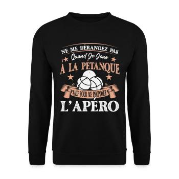 Pétanque Accessoire Boccia Cadeau - Sweat-shirt Unisexe - noir - Devant - Alina (178cm) & Michal (187cm)