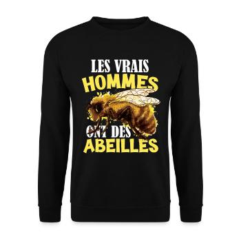 Abeilles | Homme | Apiculteur - Sweat-shirt Unisexe - noir - Devant - Alina (178cm) & Michal (187cm)