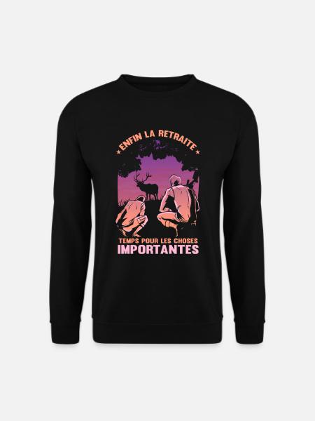 Retraite Chasseur - Sweat-shirt Unisexe - noir