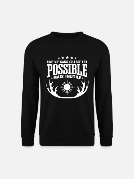 Chasse Humour - Sweat-shirt Unisexe - noir