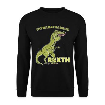 Drôle de costume T-Rex - Sweat-shirt Unisexe - noir - Devant - Alina (178cm) & Michal (187cm)