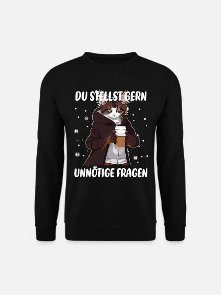Guten Morgen Ganz Dünnes Eis Katzen motiv - Unisex Pullover - Schwarz