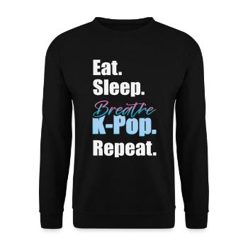 K-Pop Citation Kpop Lover - Sweat-shirt Unisexe - noir - Devant - Alina (178cm) & Michal (187cm)
