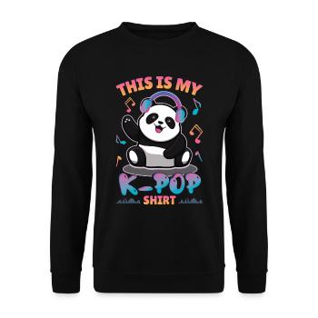 K-Pop Funny - Unisex Sweatshirt - black - Front - Alina (178cm) & Michal (187cm)