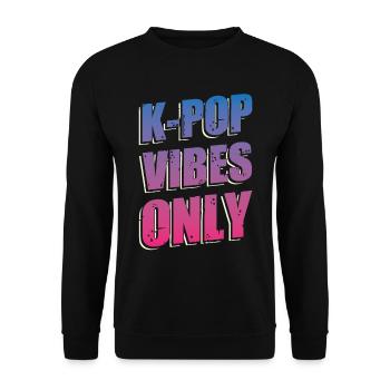 K-Vibes Only | Corée du Sud | Musique pop coréenne - Sweat-shirt Unisexe - noir - Devant - Alina (178cm) & Michal (187cm)