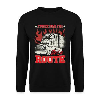 Routier Poids Lourd Chauffeur Conducteur - Sweat-shirt Unisexe - noir - Devant - Alina (178cm) & Michal (187cm)