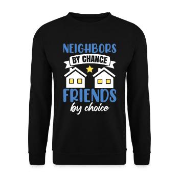 Neighbors By Chance - Unisex Sweatshirt - black - Front - Alina (178cm) & Michal (187cm)