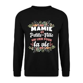 Mamie Et Petite-Fille - Sweat-shirt Unisexe - noir - Devant - Alina (178cm) & Michal (187cm)