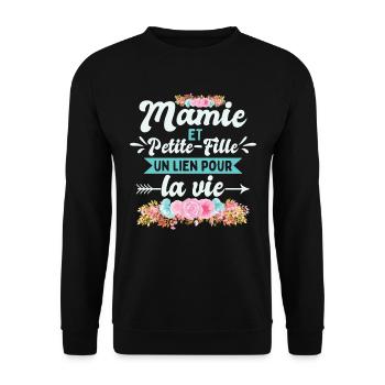 Mamie Et Petite Fille | Fête Des Mères - Sweat-shirt Unisexe - noir - Devant - Alina (178cm) & Michal (187cm)