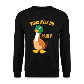 Humour Canard - Sweat-shirt Unisexe - noir - Devant - Alina (178cm) & Michal (187cm)