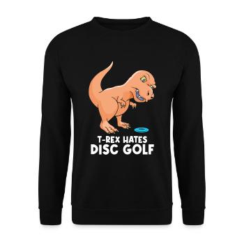 Disc Golf amusant T-Rex Disc Golf - Sweat-shirt Unisexe - noir - Devant - Alina (178cm) & Michal (187cm)