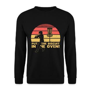Frisbee Player | Disc Golf - Unisex Sweatshirt - black - Front - Alina (178cm) & Michal (187cm)