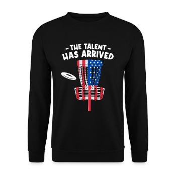 Das Talent ist da - Unisex Pullover - Schwarz - Vorne - Alina (178cm) & Michal (187cm)