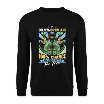 Drôle de disc golf - Sweat-shirt Unisexe - noir - Devant - Alina (178cm) & Michal (187cm)